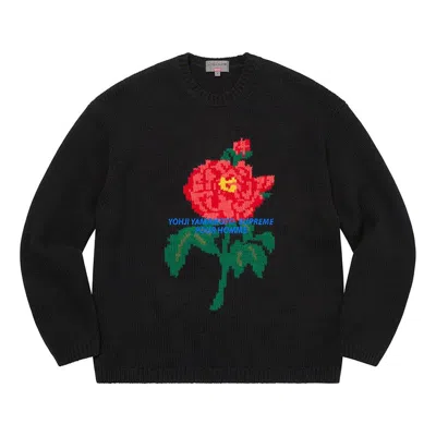 Supreme Fw20 Week 4  X Yohji Yamamoto Crossover Rose Flower Pattern Unisex Black