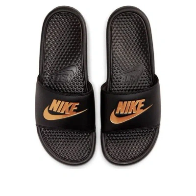 Nike Benassi Slides 'just Do It' In Black