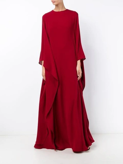 Shop Valentino Floor Length Gown In Red