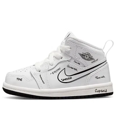 Air Jordan (td)  1 Mid 'schematic' In White