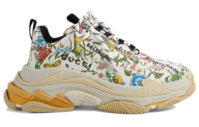 Balenciaga (wmns) Gucci X  The Hacker Project Triple S 'flora Print' In Multi