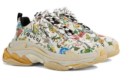 Balenciaga (wmns) Gucci X  The Hacker Project Triple S 'flora Print' In Multi