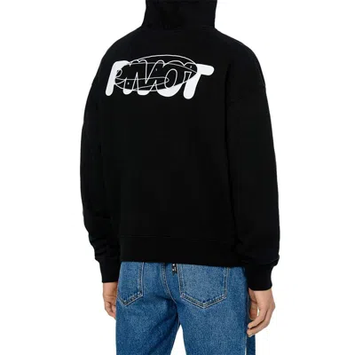 Off-white Fw20 Embroidery Hooded Pullover Men Black