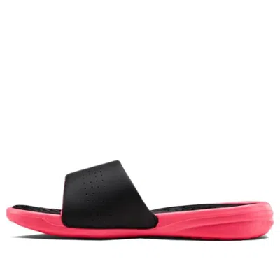 Under Armour (wmns)  Playmaker Fixed Strap Slide 'black Pink' In Red
