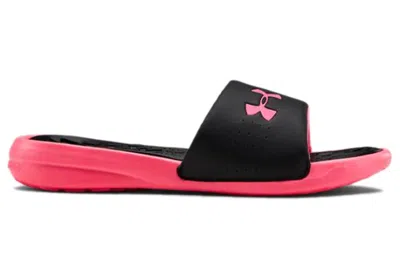 Under Armour (wmns)  Playmaker Fixed Strap Slide 'black Pink' In Red