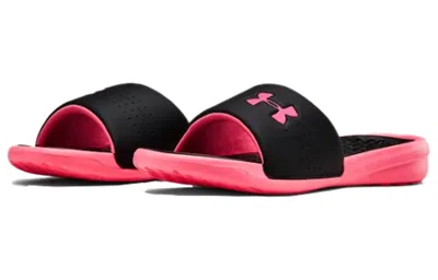 Under Armour (wmns)  Playmaker Fixed Strap Slide 'black Pink' In Red