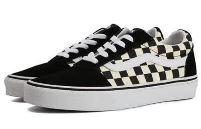 Vans Old Skool Platform Sneakers In Checkerboard-black In Black