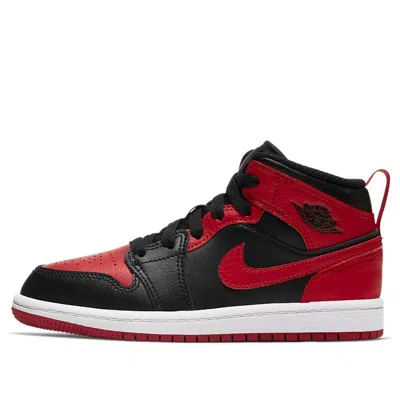 Air Jordan (ps)  1 Mid 'banned' In Red