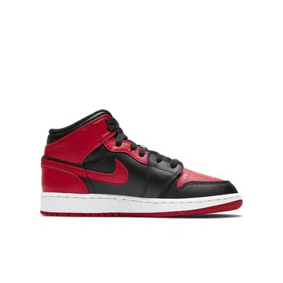 Air Jordan (gs)  1 Mid 'banned' In Red