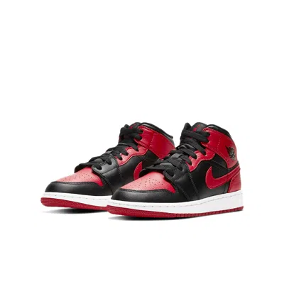 Air Jordan (gs)  1 Mid 'banned' In Red