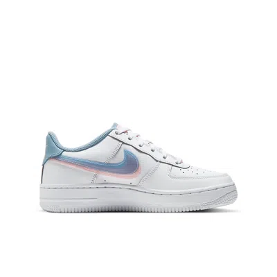 Nike (gs)  Air Force 1 Lv8 'double Swoosh' In White