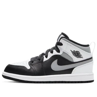 Air Jordan (ps)  1 Mid 'white Shadow' In Black