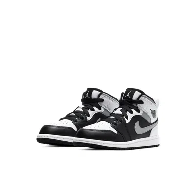 Air Jordan (ps)  1 Mid 'white Shadow' In Black