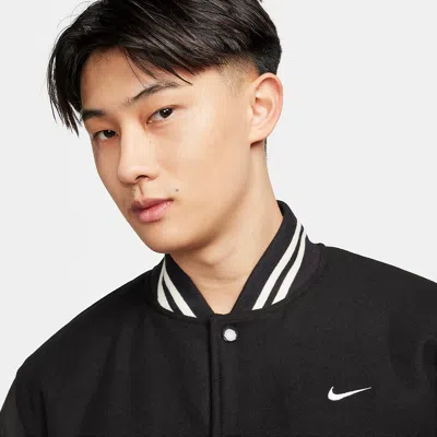 Nike Authentics Varsity Jacket 'black White'