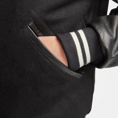 Nike Authentics Varsity Jacket 'black White'