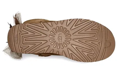Ugg Mini Bailey Bow Ii Shearling Fur Boots In Brown