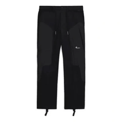 Nike Black Logo-printed Functional Pants In Black