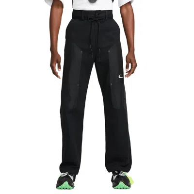 Nike Black Logo-printed Functional Pants In Black