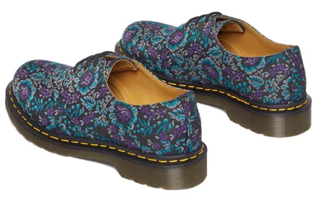 靴 Dr.Martens Floral Jacquard Oxord Shoes Dr. Martens 1461 Floral Jacquard Oxord Shoes 'black Purple' In