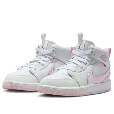 Air Jordan (ps)  1 Mid Rm Easyon 'white Pink'