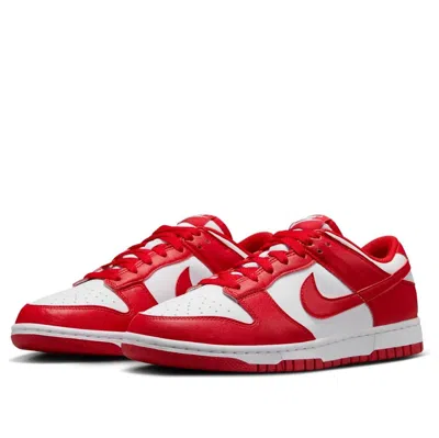 Nike Dunk Low Next Nature Sneaker In Red And White