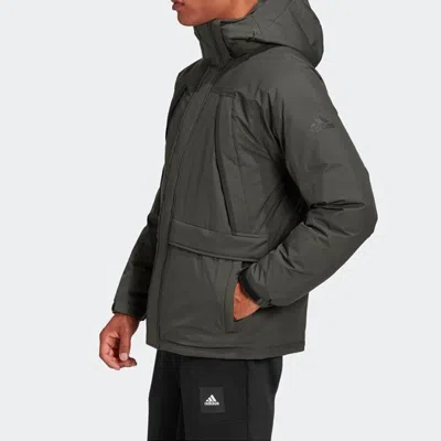 Adidas Originals Adidas Outdoor Sports Hooded Down Jacket Brown In Black