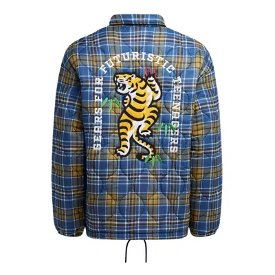 Human Made Quilted Check Coach Jacket 'blue'