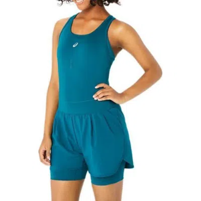 Asics (wmns)  Nagino Run Unitard 'rich Teal' In Blue
