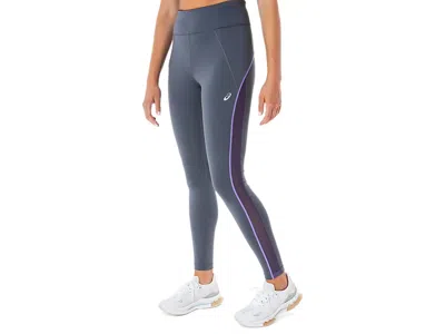 Asics (wmns)  Mesh Panel Training Leggings 'carrier Grey' In Blue