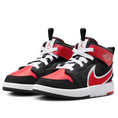 Air Jordan (ps)  1 Mid Rm Easyon 'black White University Red'