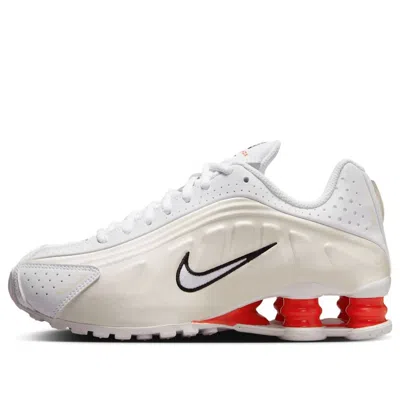 Nike Shox R4 Rubber-trimmed Shell Sneakers In White