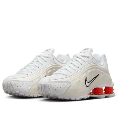 Nike Shox R4 Rubber-trimmed Shell Sneakers In White