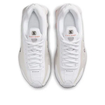 Nike Shox R4 Rubber-trimmed Shell Sneakers In White