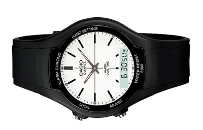 Casio Quartz Waterproof Blackwhite Dial Mens Blackwhite Analog/digital Combo