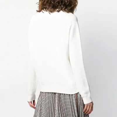 Kenzo Knitted Tiger Logo Pullover In White