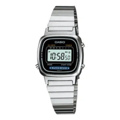 Casio Quartz Waterproof Unisex Silver Digital In Metallic