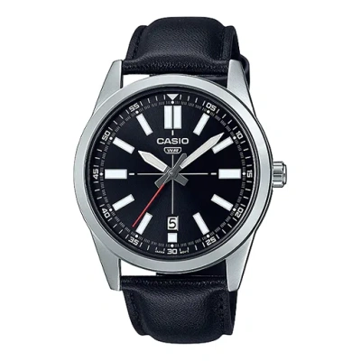 Casio Dress Pointer Display Analog Watch 'black Silver White'