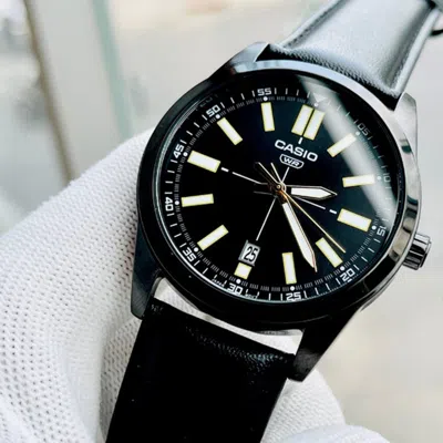 Casio Dress Pointer Display Analog Watch 'black Silver White'