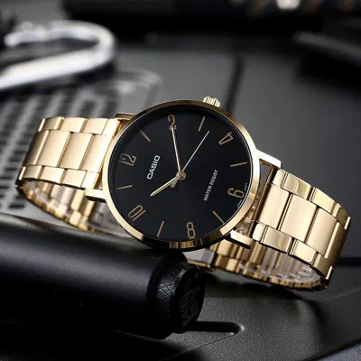 Casio Dress Classic Minimalistic Analog Watch 'gold Black'