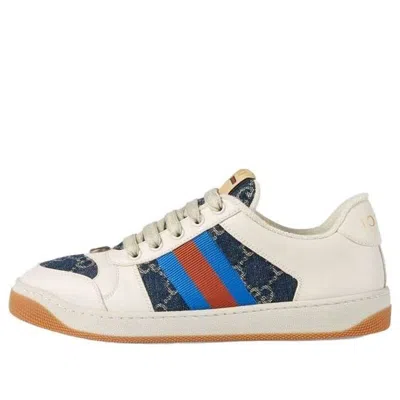 Gucci (wmns)  Screener 'gg Canvas - Denim Ivory' In White