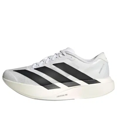 Adidas Originals Adidas Adizero Evo White Sneakers With Signature 3-stripes In Gray