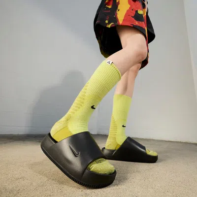 Nike Serene Contoured Open Toe Slides In Black