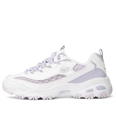 Skechers (wmns)  D'lites 1.0 Sneakers 'white Purple' In Gray