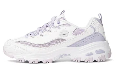 Skechers (wmns)  D'lites 1.0 Sneakers 'white Purple' In Gray