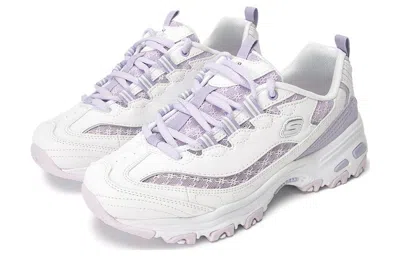 Skechers (wmns)  D'lites 1.0 Sneakers 'white Purple' In Gray