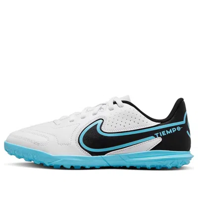 Nike (gs)  Jr Tiempo Legend 9 Club Tf Turf Shoes 'white Blue Black'