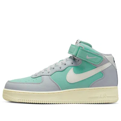 Nike Air Force 1 Mid '07 Lx "grey Fog Enamel Green" Sneakers In Green