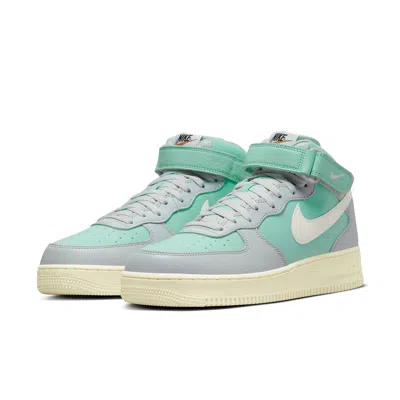 Nike Air Force 1 Mid '07 Lx "grey Fog Enamel Green" Sneakers In Green