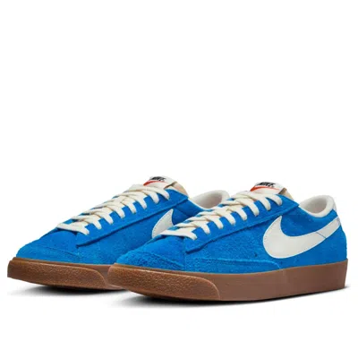 Nike Women's Low Shoe W Blazer Low 77 Vintage Photo Blue/sail/gum Med Brown/black In Blue