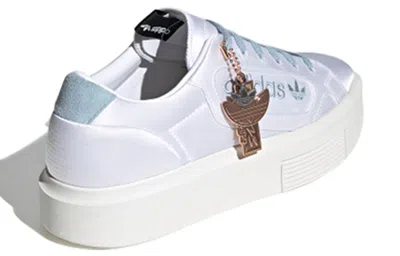 Adidas Originals (wmns) Adidas Sleek Super 'cloud White Silver'' In Metallic